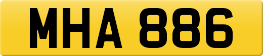 MHA 886 private number plate